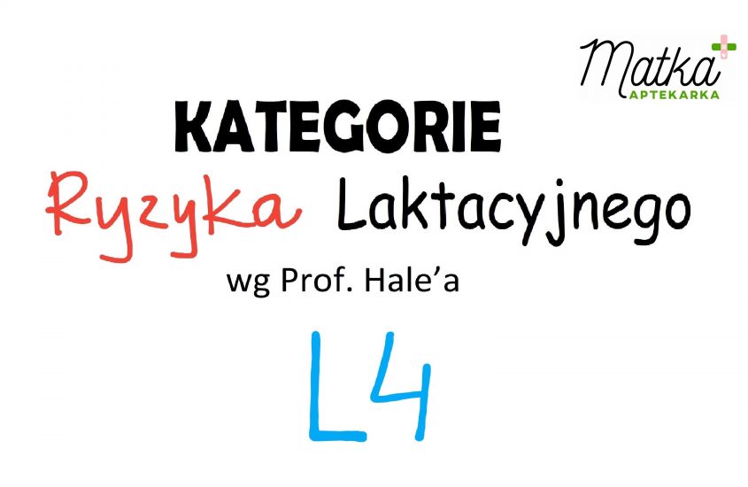 Kategorie Ryzyka Laktacyjnego wg Prof. Hale’a. Kategoria L4.