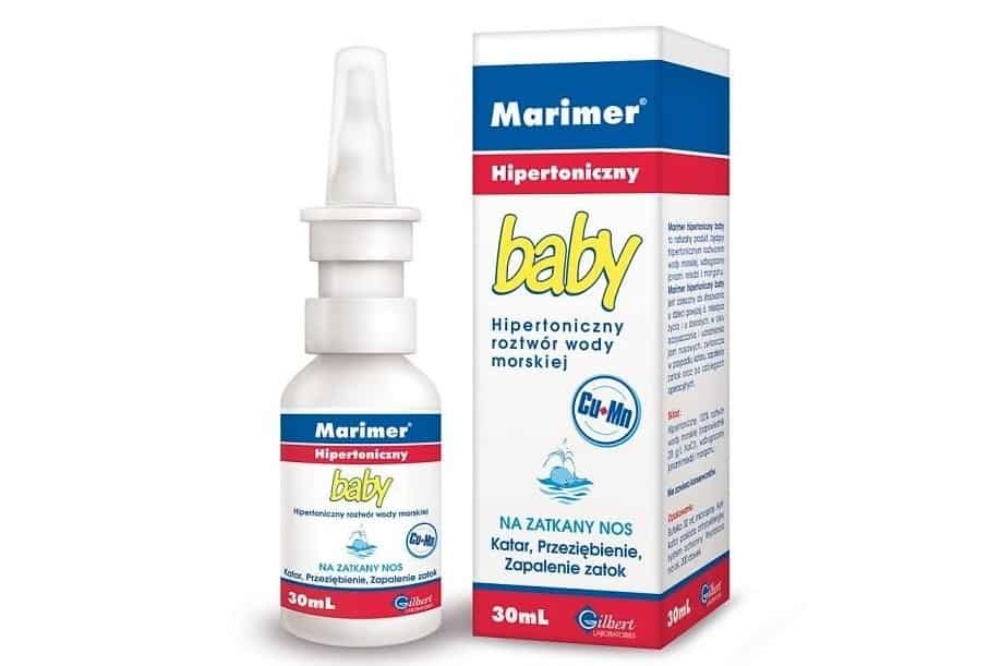 Marimer Baby hipertoniczny, woda morska, sól morska w aerozolu dla dzieci, hipertoniczna, Matka Aptekarka