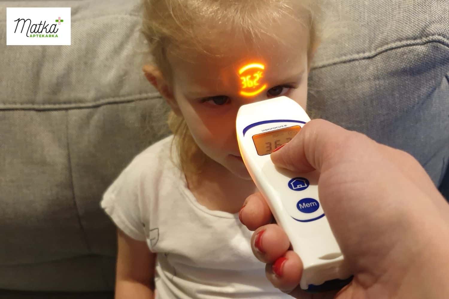 Termometr bezdotykowy Visiofocus 06400, jak wybrać termometr dla dziecka, najlepszy termometr dla małego dziecka Matka Aptekarka (6)