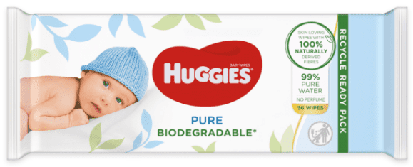Huggies Pure Biodegradable, chusteczki nawilżane, Matka Aptekarka