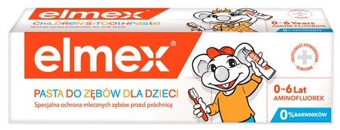 Elmex, pasta do zębów dla dzieci 0-6 lat, z fluorem 1000 ppm, Matka Aptekarka
