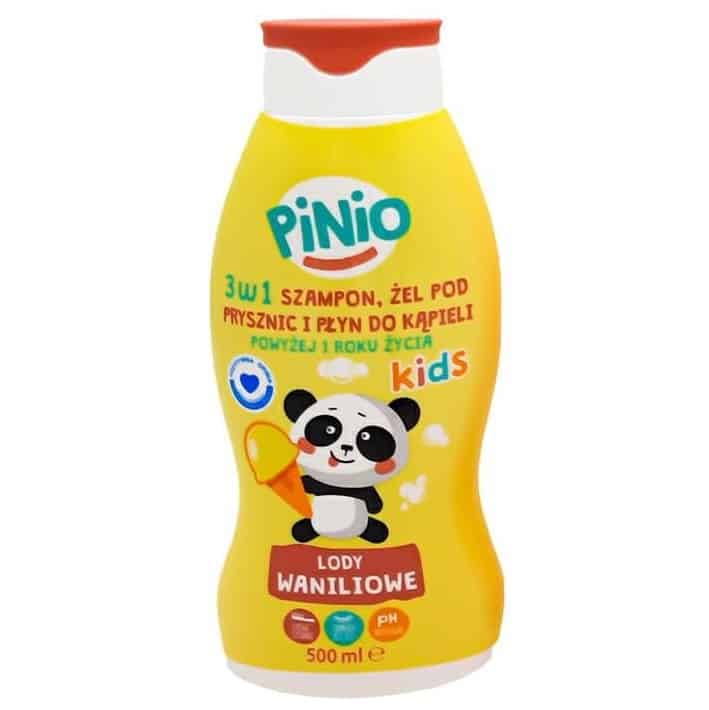 Pinio Kids, szampon, żel pod prysznic i płyn do kąpieli, 3w1, lody waniliowe, Matka Aptekarka