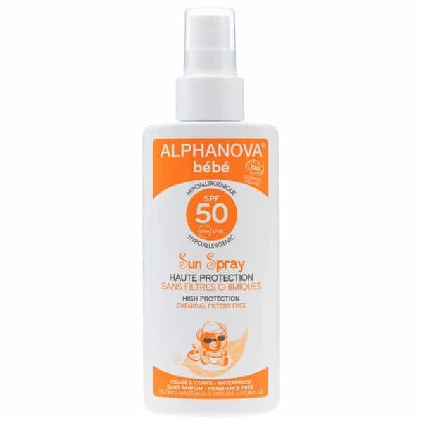 Alphanova Bebe, Sun Spray, spray przeciwsłoneczny SPF 50+, Matka Aptekarka