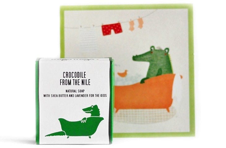 Crocodile From The Nile, naturalne mydło z masłem shea i olejem lawendowym dla dzieci, mydło w kostce, Matka Aptekarka