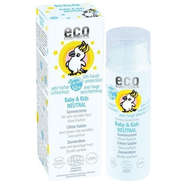 Eco Cosmetics, Baby & Kids Neutral, krem przeciwsłoneczny dla dzieci i niemowląt SPF50+, Matka Aptekarka