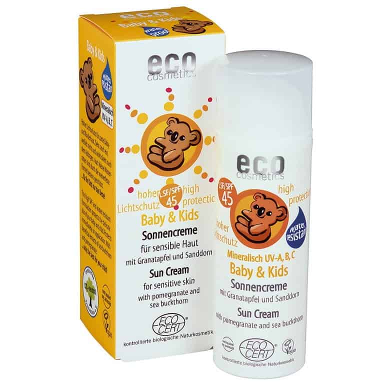 Eco Cosmetics, Baby & Kids, krem przeciwsłoneczny dla dzieci i niemowląt SPF45, Matka Aptekarka