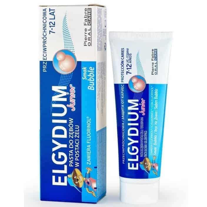 Elgydium Junior, pasta do zębów dla dzieci 7-12 lat, Bubble, z fluorem, Matka Aptekarka