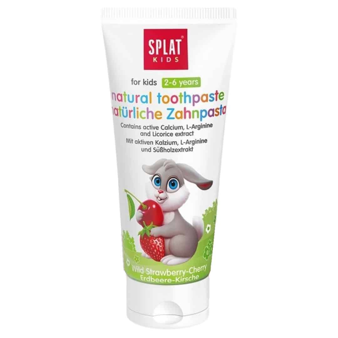 Splat Kids, naturalna pasta do zębów bez fluoru dla dzieci 2-6 lat, Zając, Matka Aptekarka