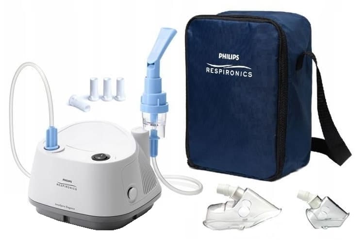 Inhalator, nebulizator Philips InnoSpire Elegance, zestaw, inhalacje dla dzieci i dorosłych, Matka Aptekarka