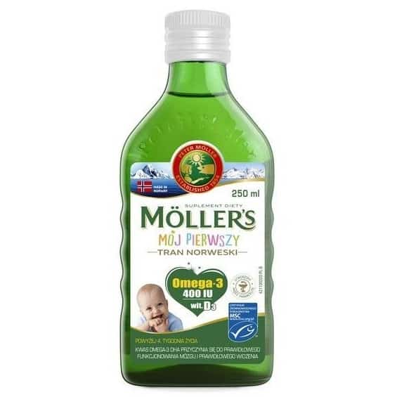 Moller’s, Mój Pierwszy Tran Norweski, płyn, DHA, Matka Aptekarka