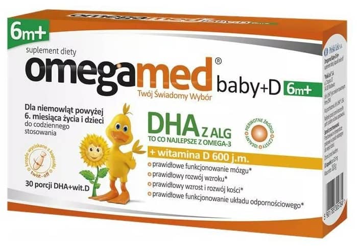 Omegamed Baby DHA + D 6m+, kapsułki twist-off, Matka Aptekarka