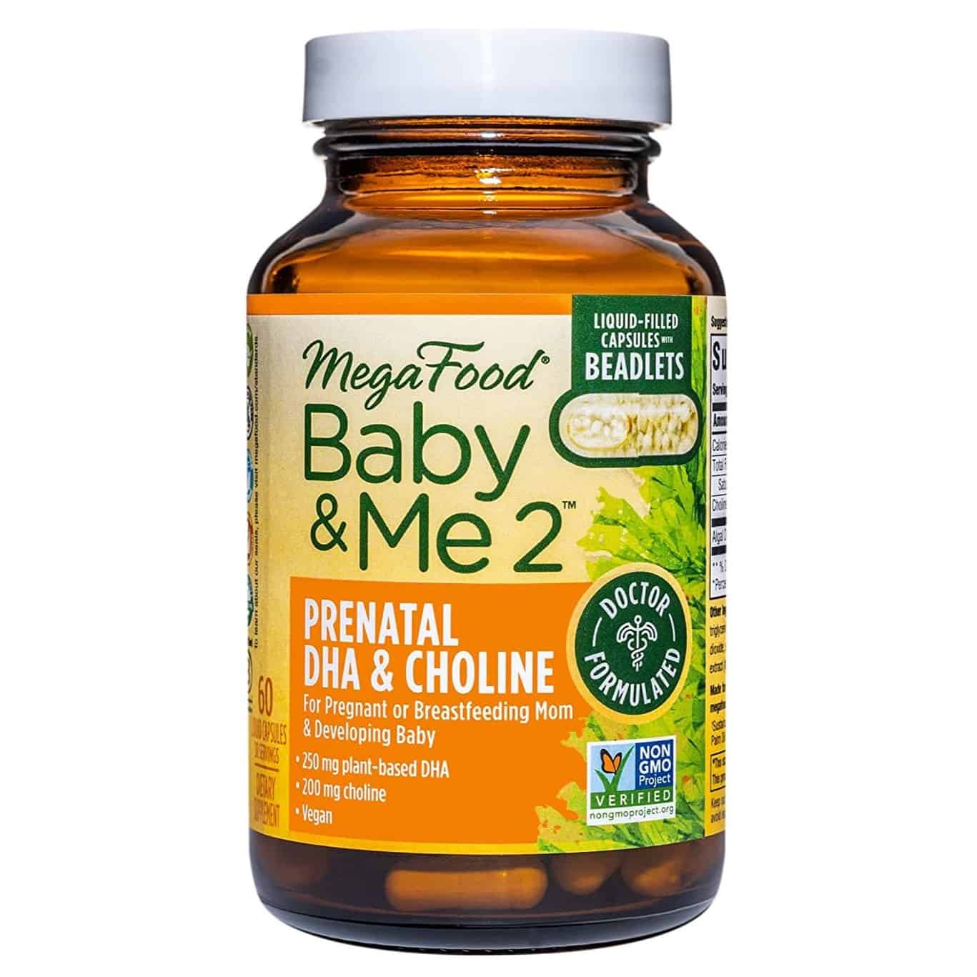 Mega Food Baby & Me 2 Prenatal DHA + Choline, DHA w ciąży i podczas laktacji, witaminy prenatalne, Matka Aptekarka