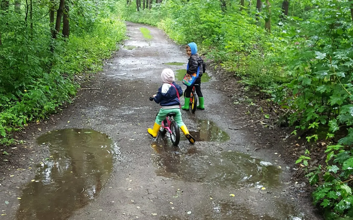 jazda na rowerze w deszczową pogodę Matka Aptekarka