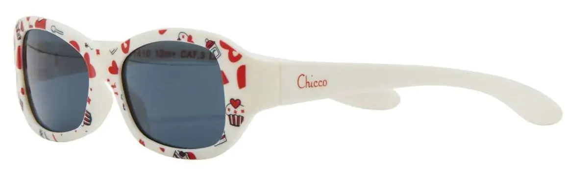 Okulary przeciwsłoneczne dla dzieci 12 m +, białe okulary Chicco, Matka Aptekarka